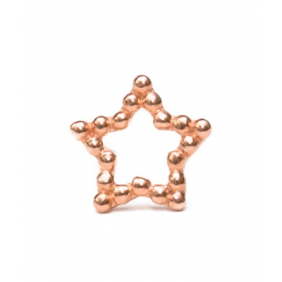 Σκουλαρίκια Αστέρι Ασήμι 925 σε Ρόζ Χρυσό χρώμα
